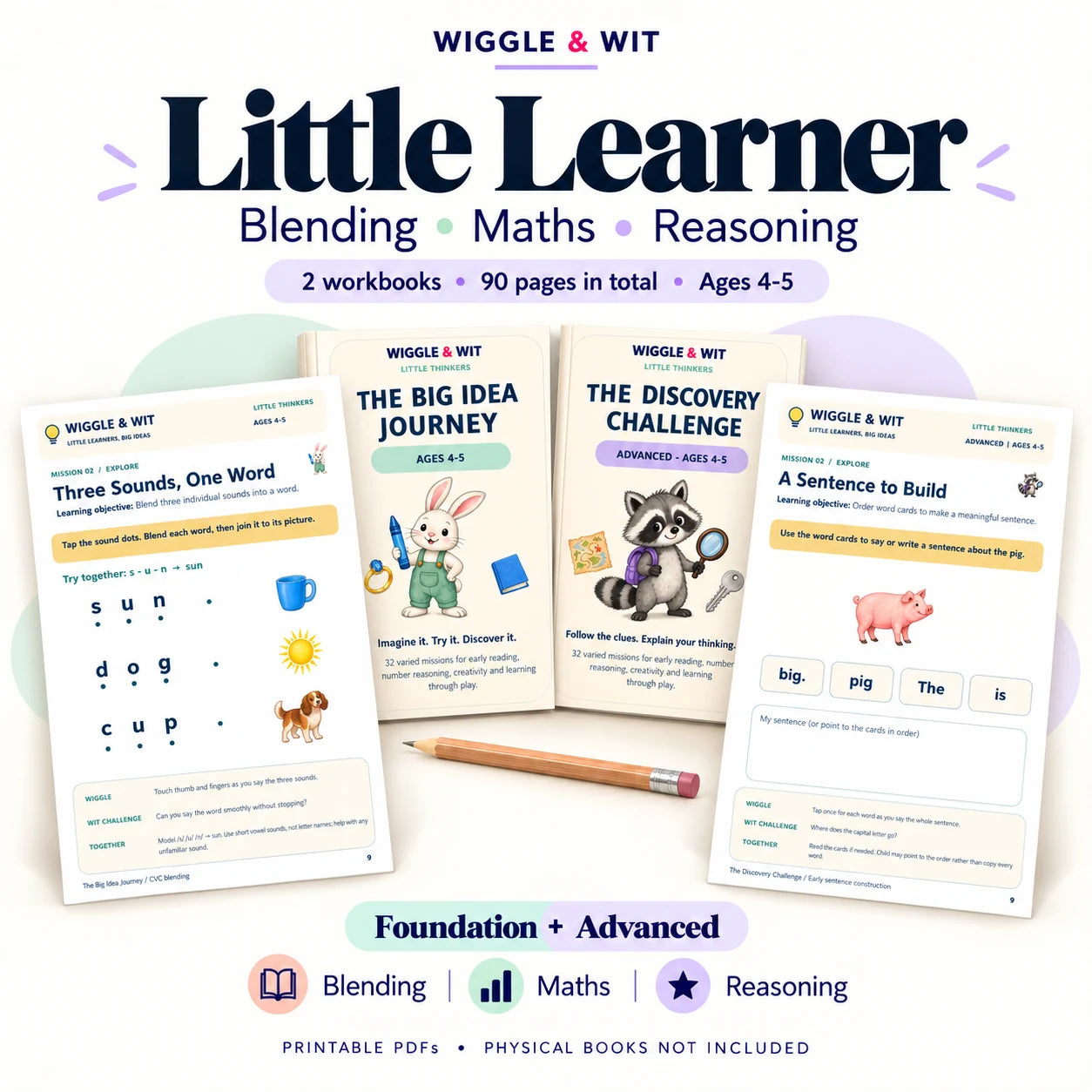 Little Learners printable learning collection for ages 4–5