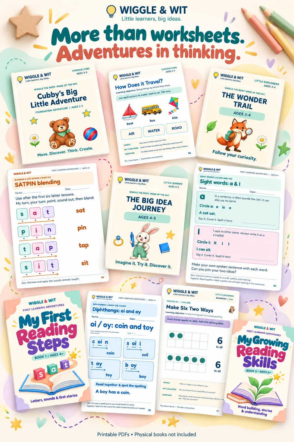 Browse all Wiggle & Wit printable collections